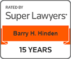 Rated By Super Lawyers | Barry H. Hinden | 15 Years